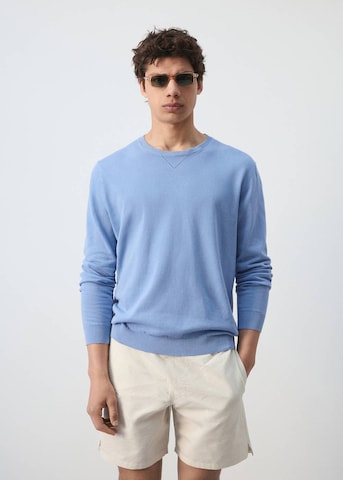 MANGO MAN Sweater 'Pedrosa' in Blue: front
