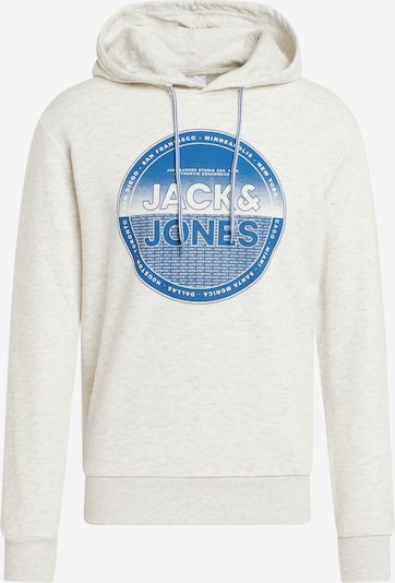 JACK & JONES Sweat-shirt 'LOYD' en bleu / blanc / blanc chiné, Vue avec produit
