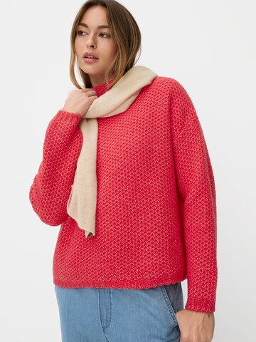 CAMEL ACTIVE Strickpullover mit überschnittenen Schultern in Rot