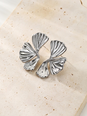Hey Happiness Ohrringe 'Ginkgo Leaf' in Silber