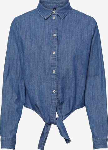 PIECES Blouse 'HOPE' in Blauw: voorkant