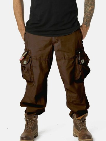 Molecule regular Cargobukser 'BAGGY' i brun: forside
