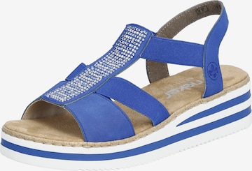 Rieker Sandals in Blue: front