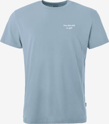 Maglietta 'Freu Dich' di Kleinigkeit in blu: frontale