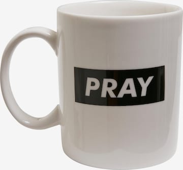 Tasse 'Pray' Mister Tee en blanc : devant