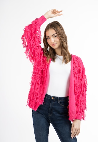 IZIA Knit cardigan in Pink: front