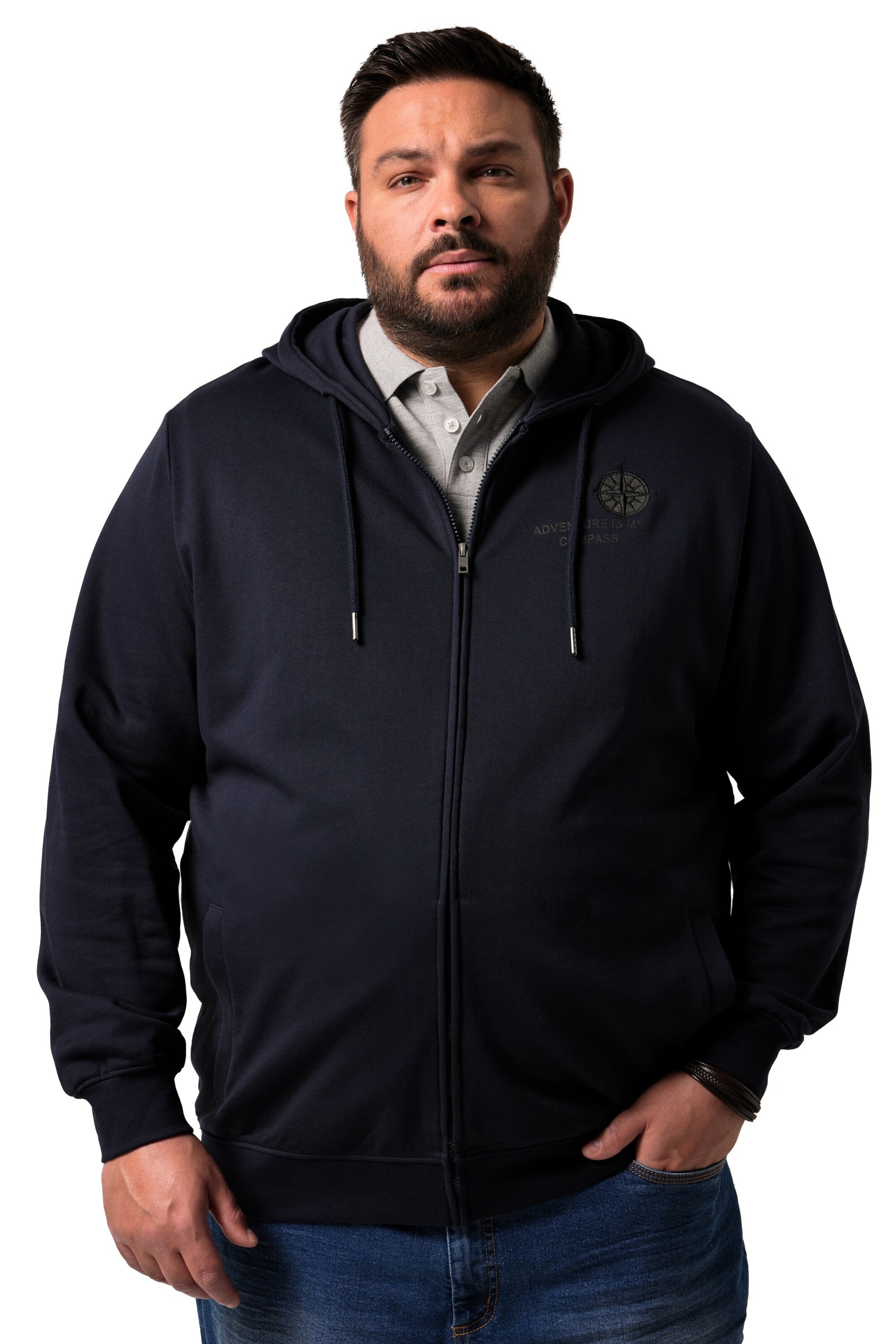 Veste de survêtement Men Plus en bleu : devant