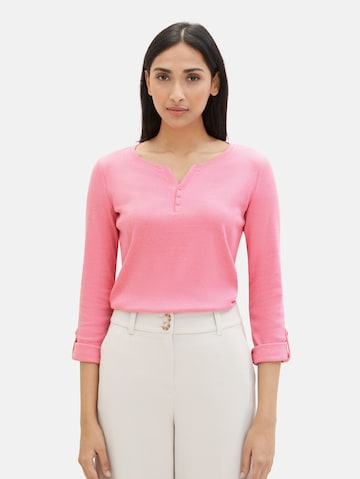 T-shirt TOM TAILOR en rose : devant