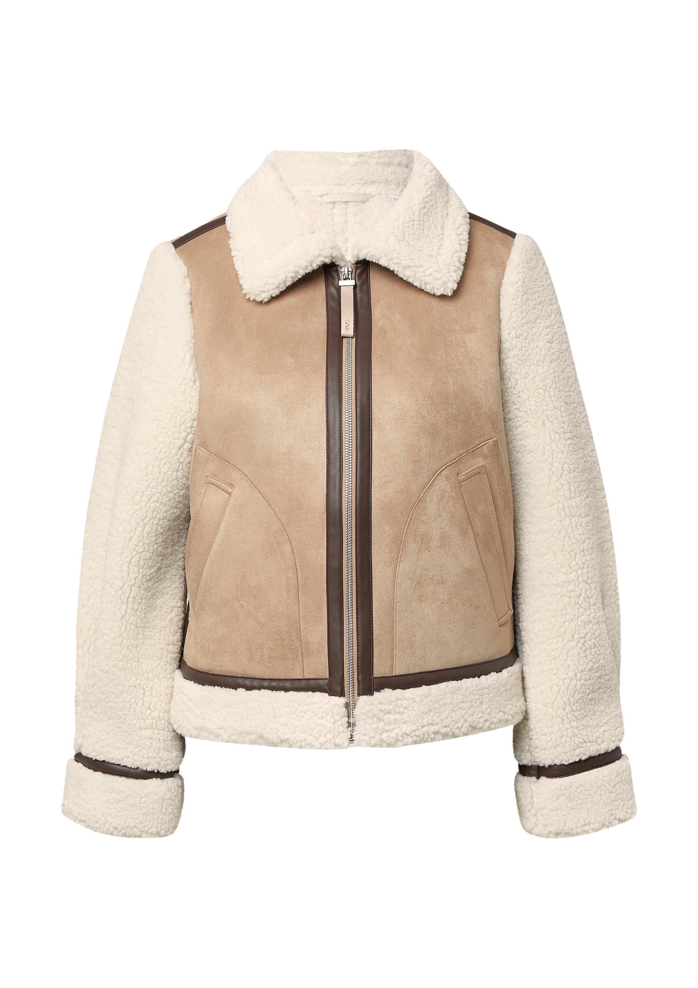 Veste d’hiver comma casual identity en marron : devant