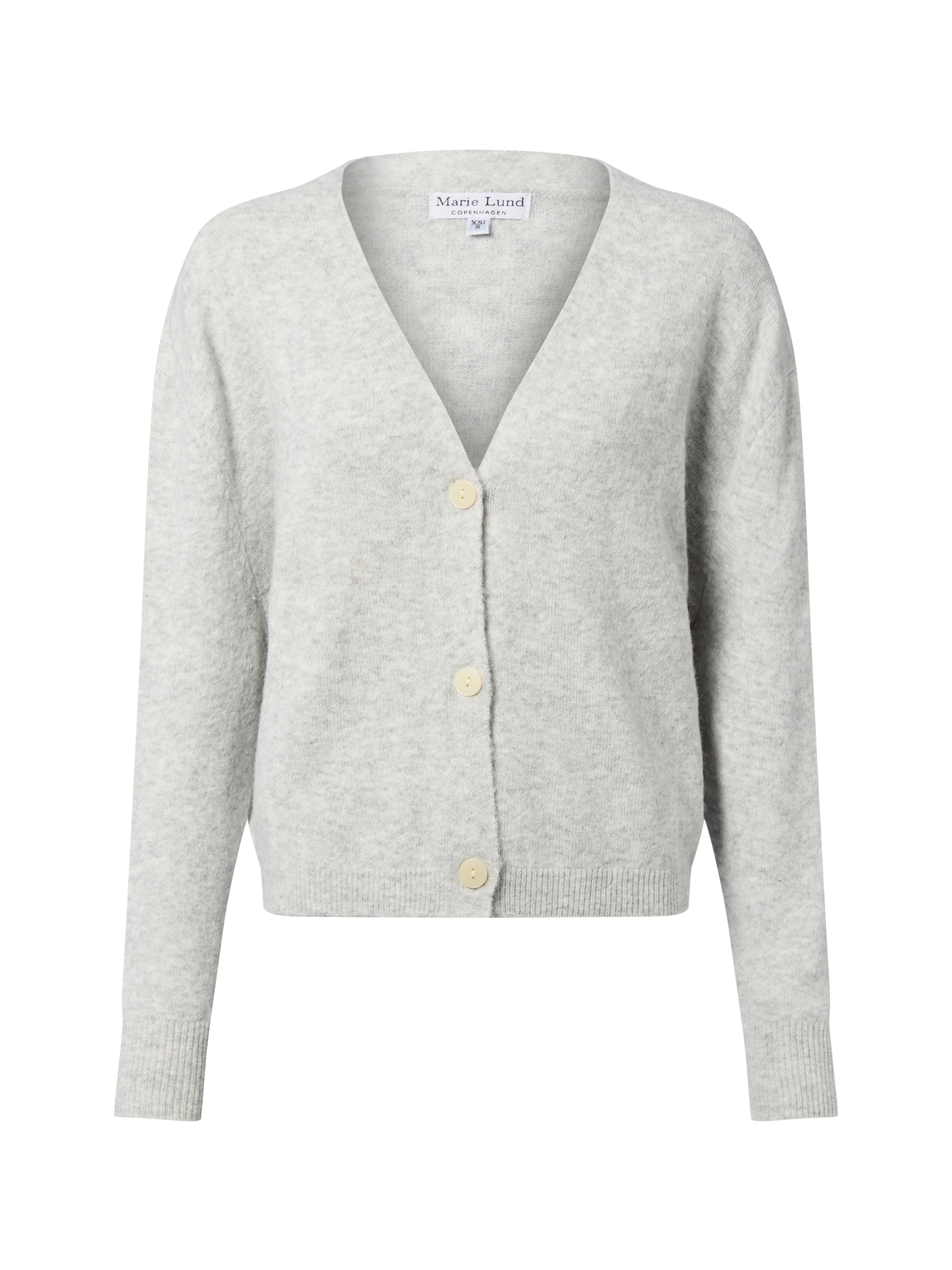 Marie Lund Strickjacke in Grau: Vorderseite