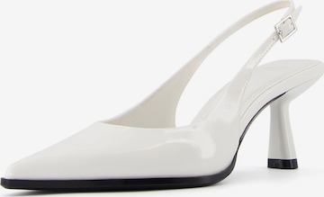 Bershka Slingpumps in Weiß: predná strana