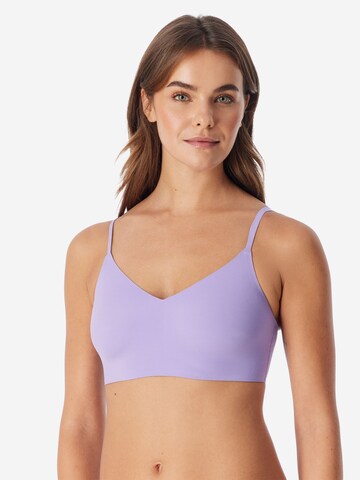 SCHIESSER Bralette Bra ' Invisible Soft ' in Purple: front