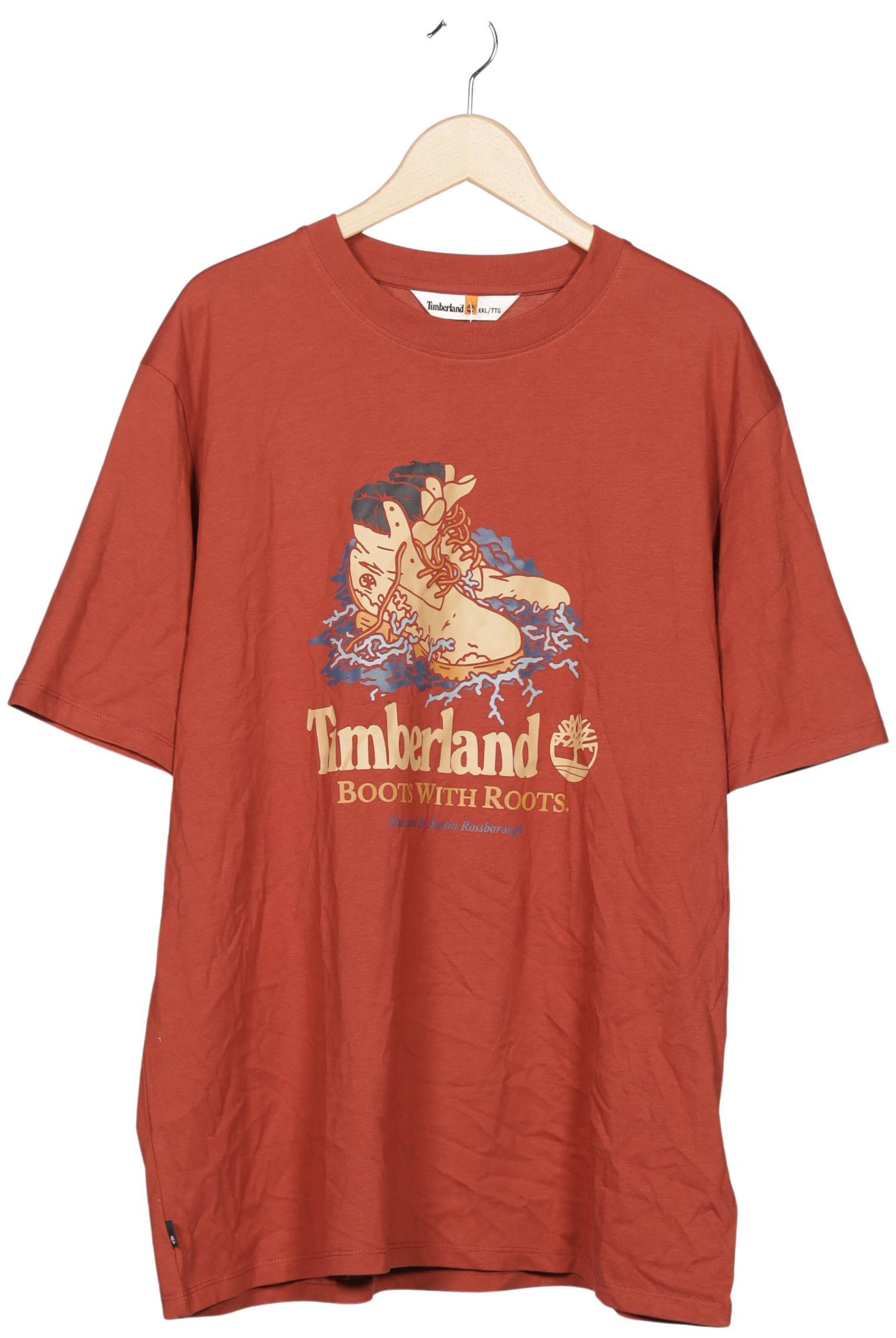 TIMBERLAND Shirt in XXL in Red: front