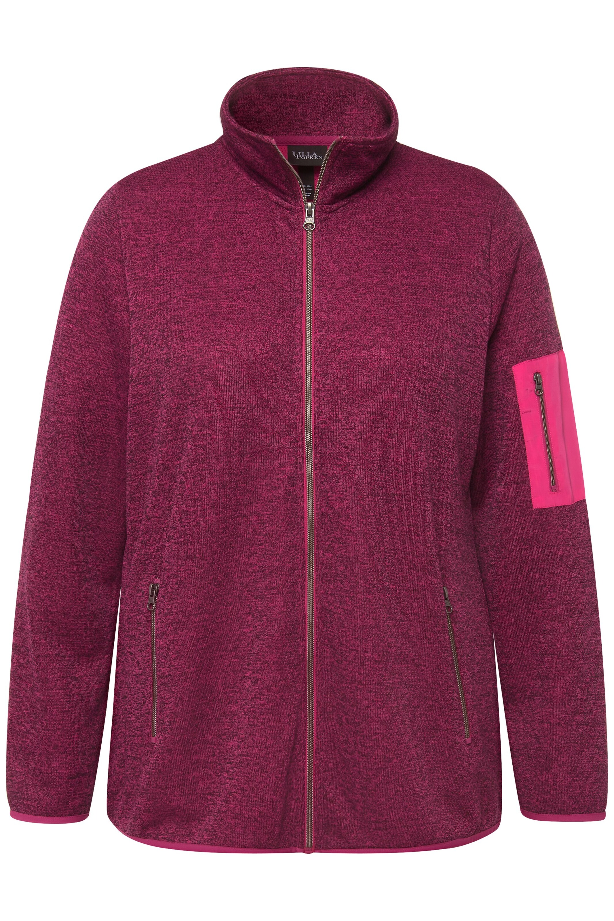 Ulla Popken Fleecejacke in Pink: Vorderseite