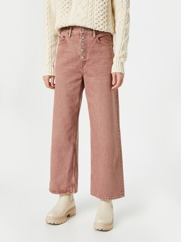 Polo Ralph Lauren Wide leg Τζιν σε ροζ: μπροστά