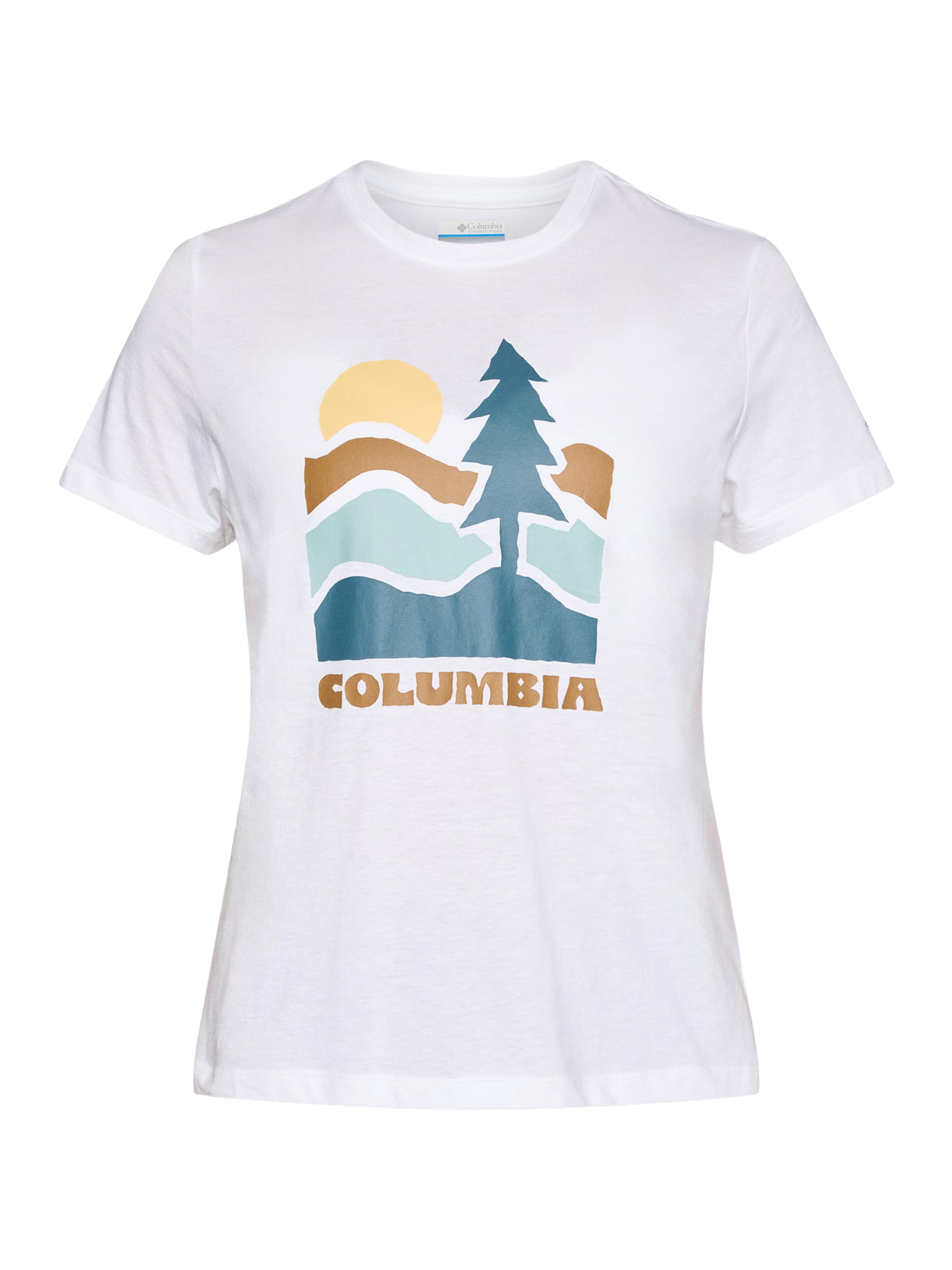 COLUMBIA Funktsionaalne särk 'Ruby Springs™' pruun / kollane / petrooleum / valge, Tootevaade