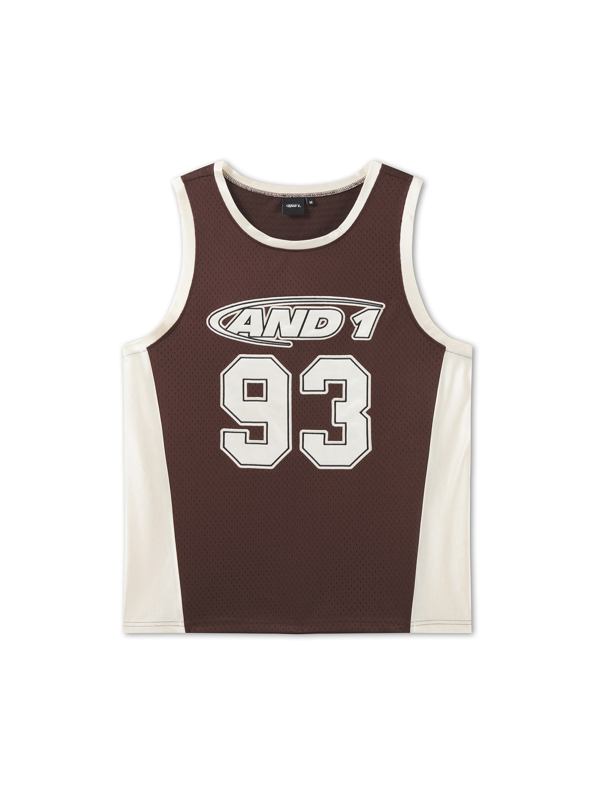 T-Shirt '93' AND1 en marron : devant