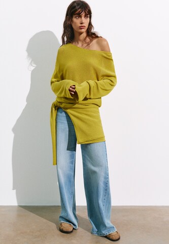 Pull&Bear Pulover | zelena barva