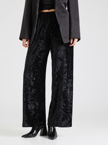 TOPSHOPWide Leg/ Široke nogavice Hlače - crna boja: prednji dio