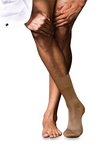 FALKE Socks 'No. 6 Finest Merino & Silk' in Beige: front