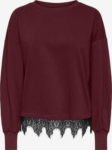 ONLY Sweatshirt 'ONLBROOK' in Rood: voorkant