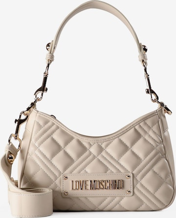 Borsa a spalla 'Quilted' di Love Moschino in bianco: frontale