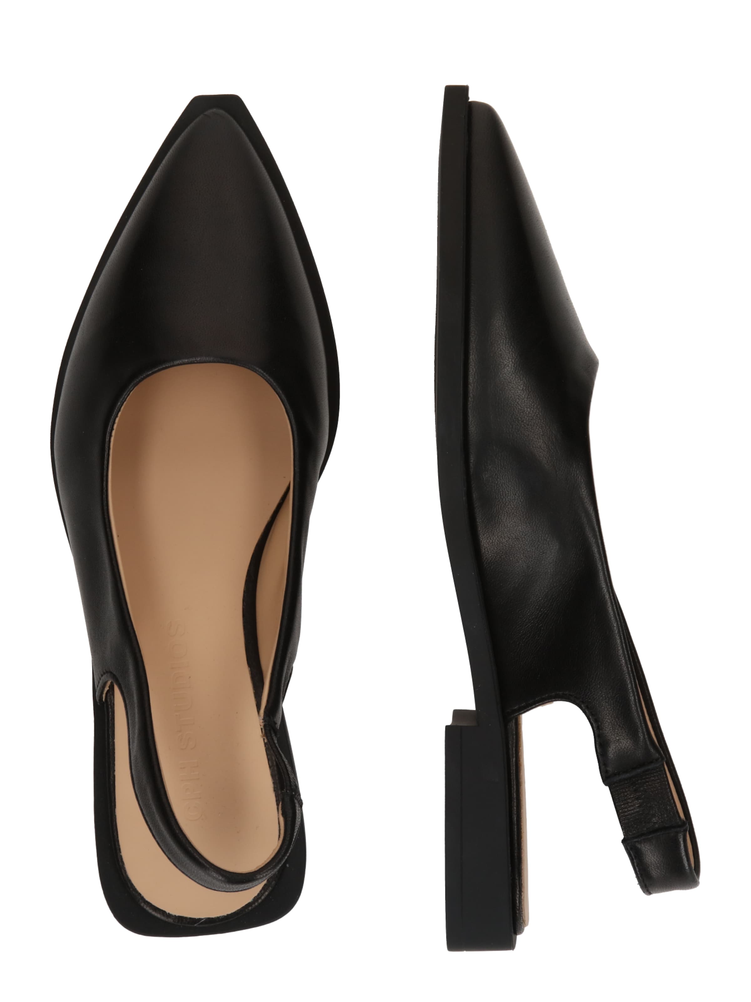 Copenhagen Studios Baleríny s ramienkom - Čierna