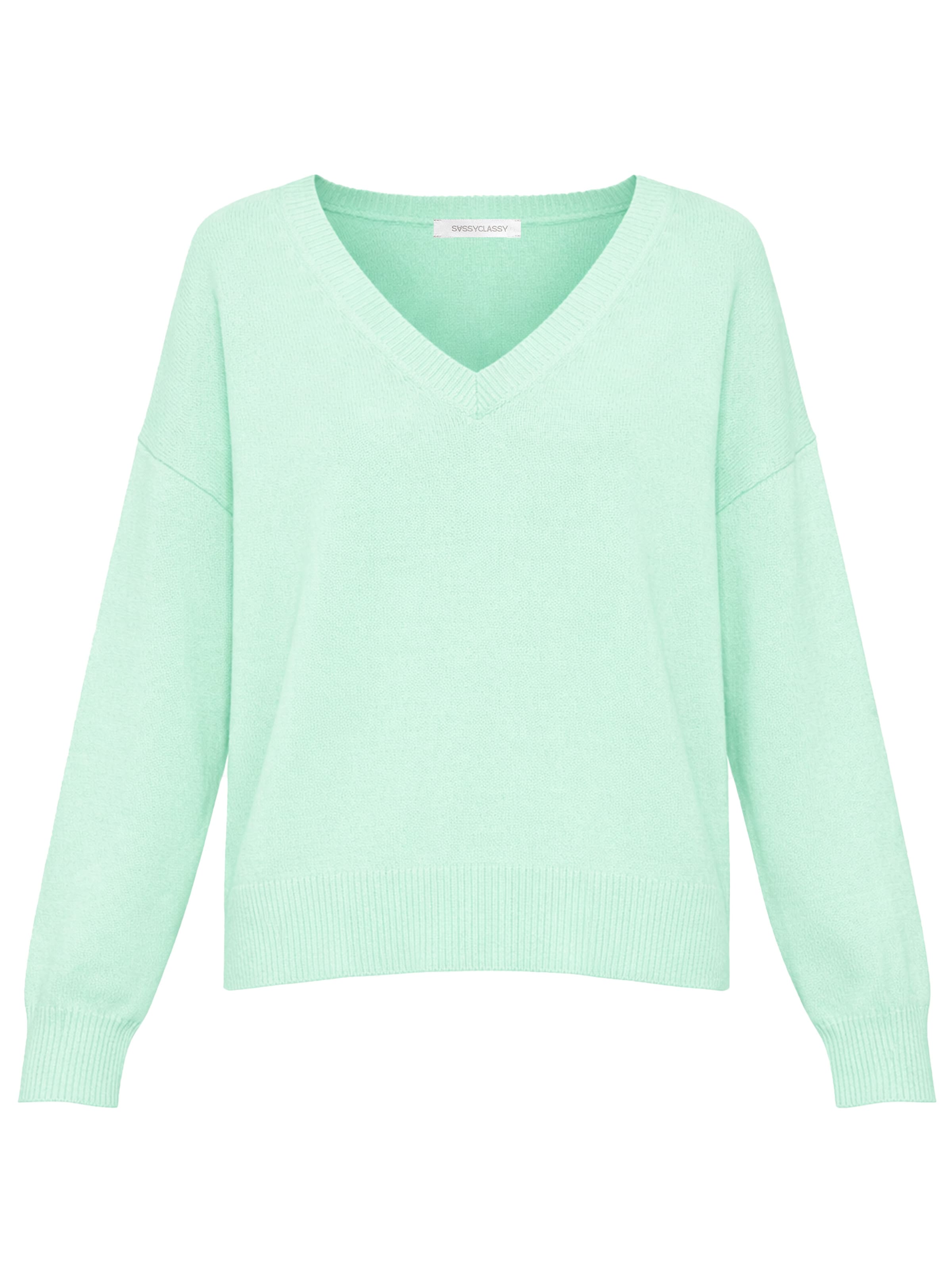 SASSYCLASSY Oversizepullover in Grün: Vorderseite