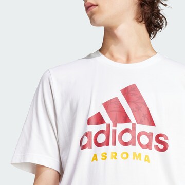 T-Shirt fonctionnel 'AS Rom DNA' ADIDAS SPORTSWEAR en blanc