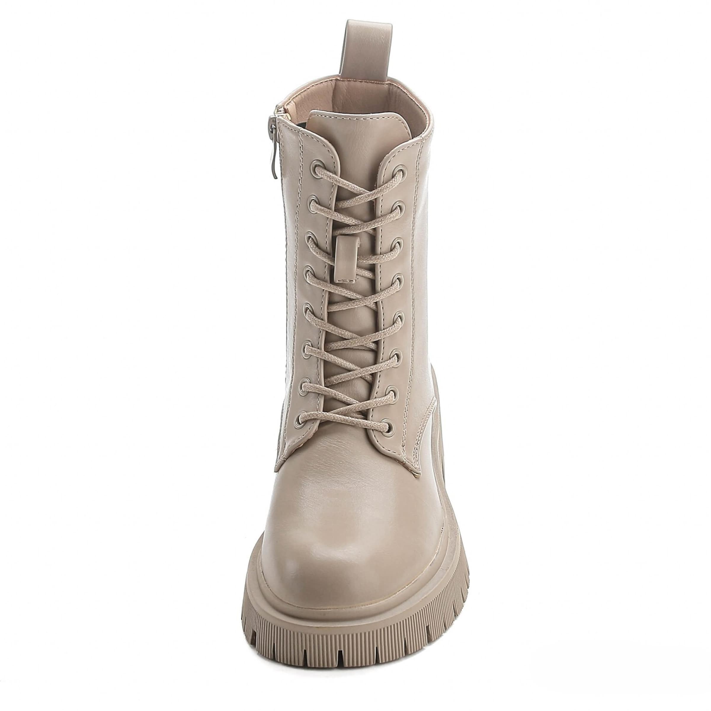 Elara Schnürstiefelette in Beige