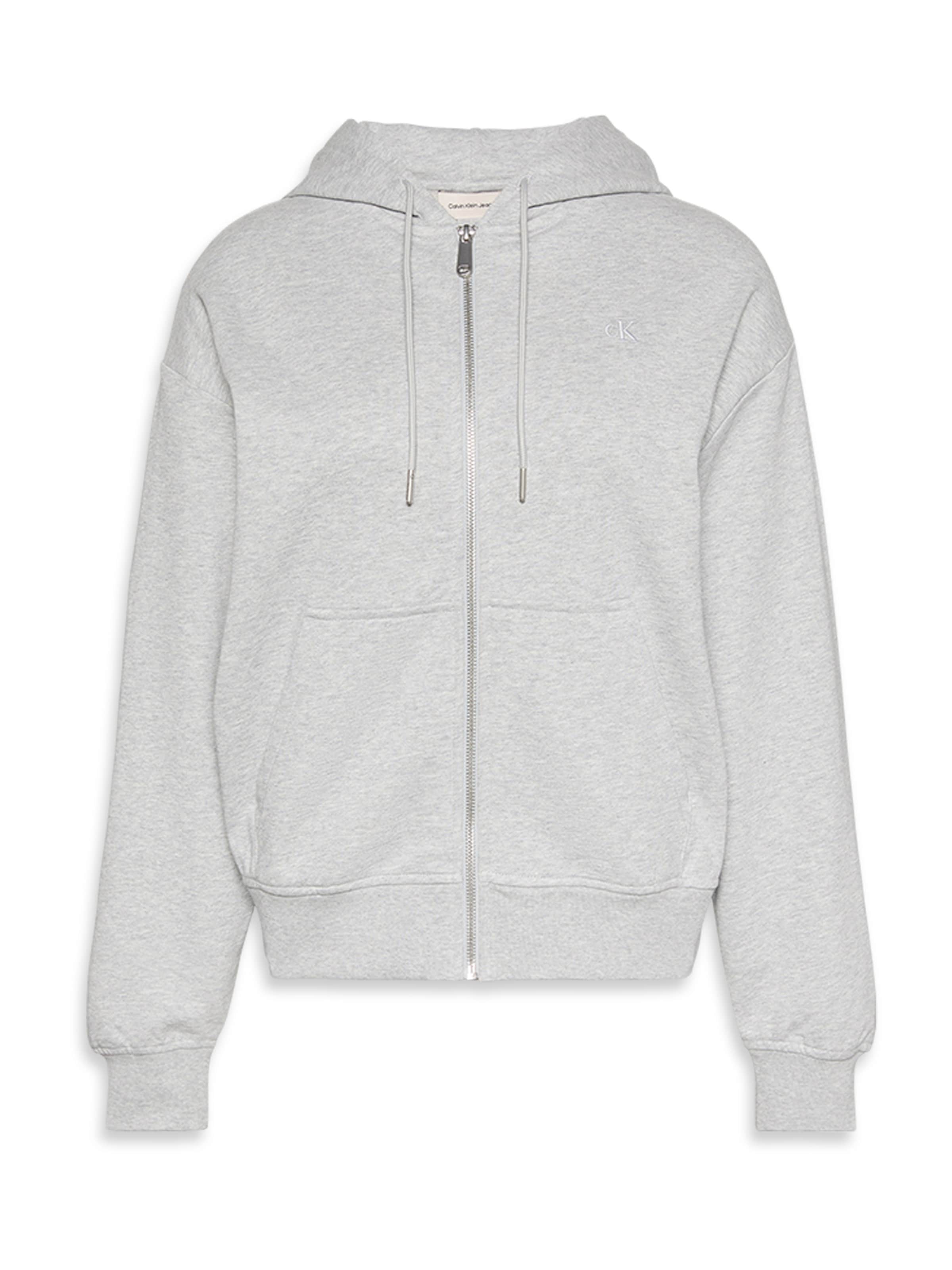Calvin Klein Jeans Tepláková bunda - Sivá: predná strana