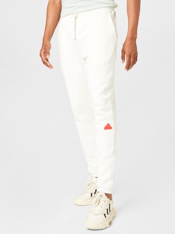 Regular Pantalon de sport 'Fleece' ADIDAS SPORTSWEAR en blanc : devant