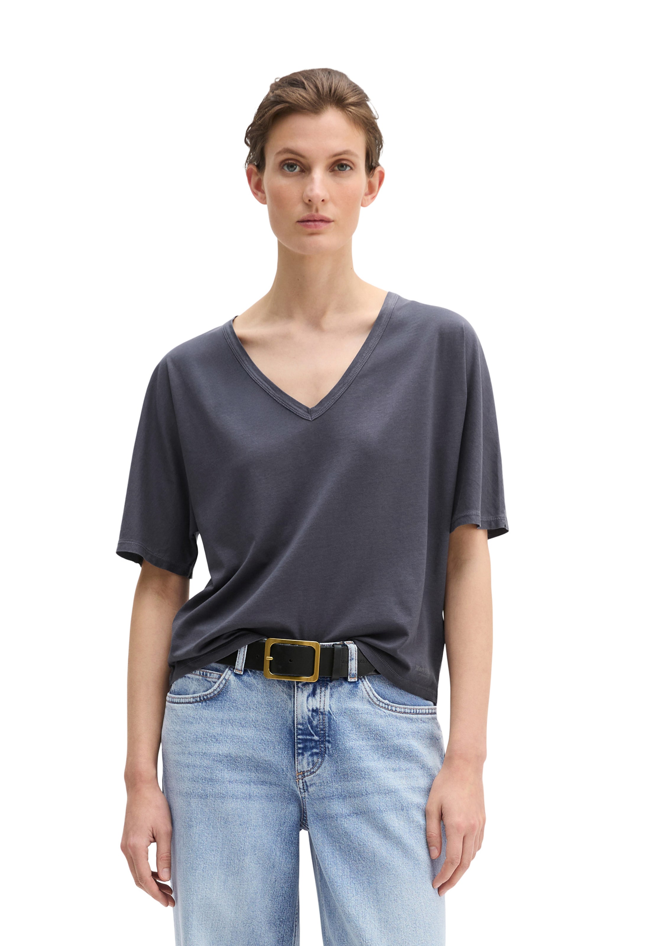 T-shirt Marc O'Polo en violet : devant