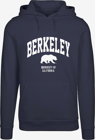 Merchcode Sweatshirt 'Berkeley University - Bear' in Blauw: voorkant