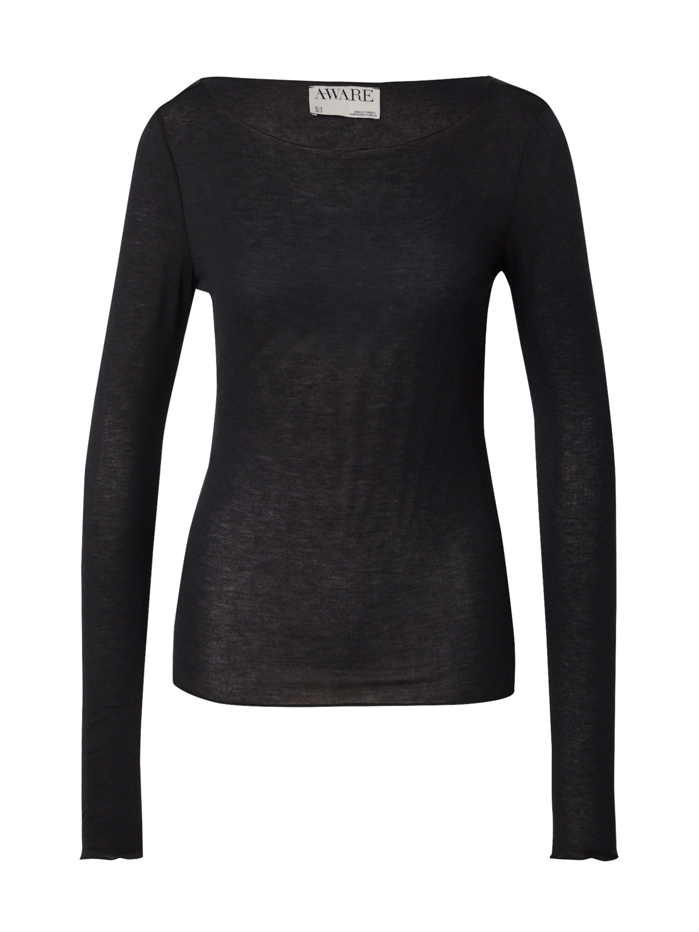 Aware Shirt in Schwarz: Vorderseite