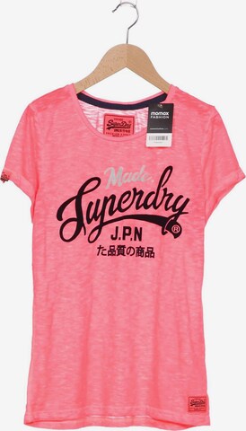 Superdry T-Shirt L in Pink: predná strana