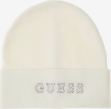 Bonnet GUESS en blanc : devant