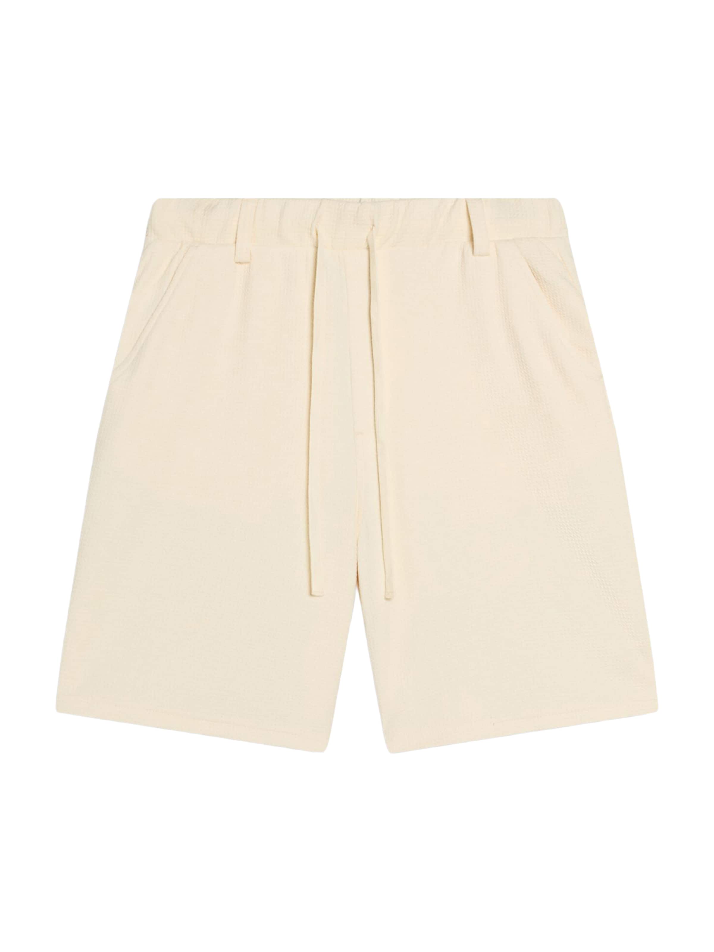 Bershka Loosefit Broek in Wit: voorkant