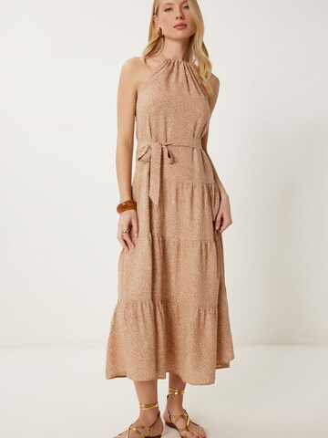 Robe d’été Happiness İstanbul en marron