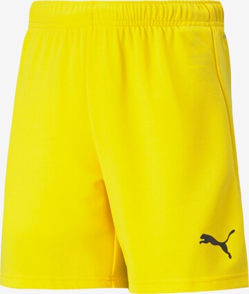 PUMA Regular Workout Pants in Yellow: front