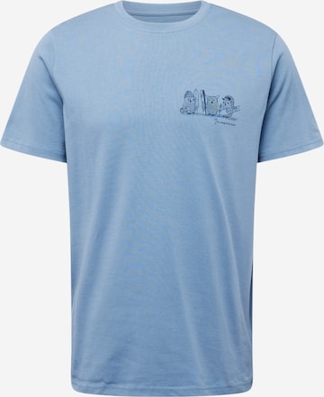 KnowledgeCotton Apparel T-Shirt (GOTS) in Blau: predná strana