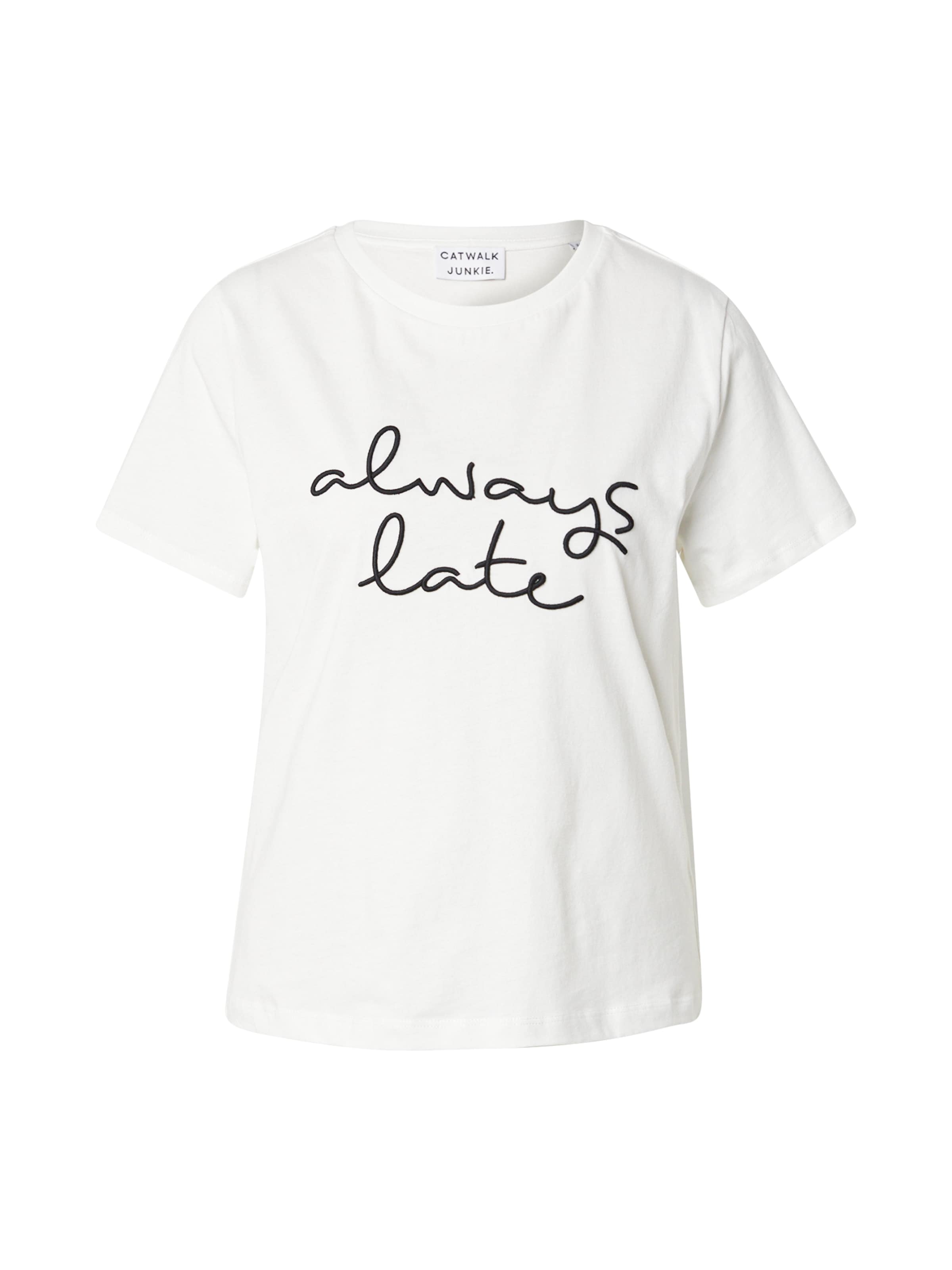 CATWALK JUNKIE Shirt 'Always Late' in White: front