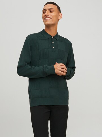 JACK & JONES Sweater 'Bluchecker' in Green: front