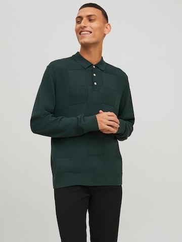 JACK & JONES Sweter 'Bluchecker' w kolorze zielony: przód