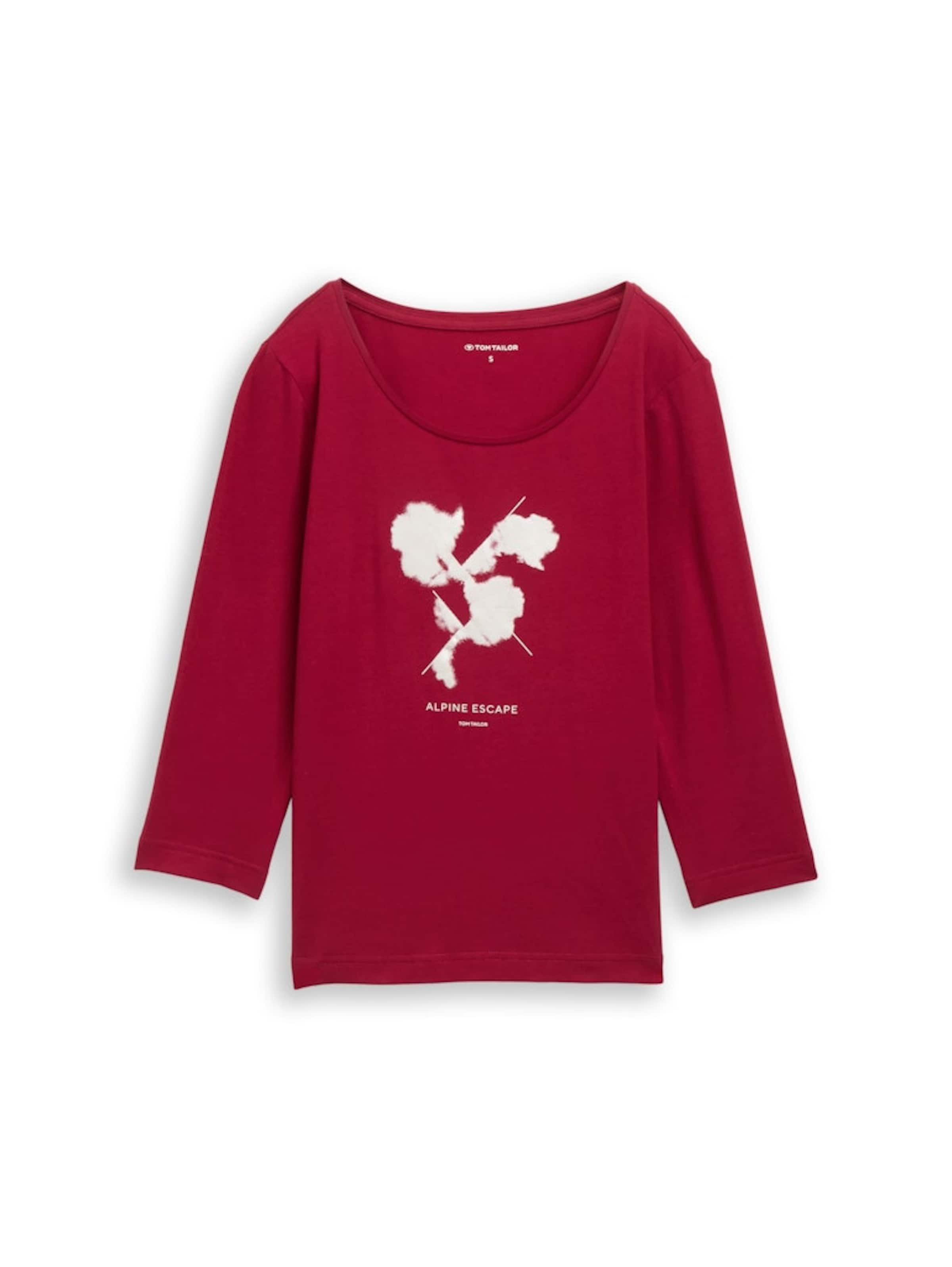 T-shirt TOM TAILOR en rouge : devant