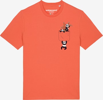 T-Shirt 'Pocket Pandas' Watapparel en orange : devant