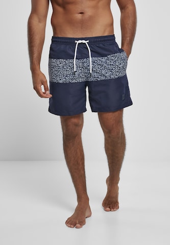 Shorts de bain Urban Classics en bleu : devant