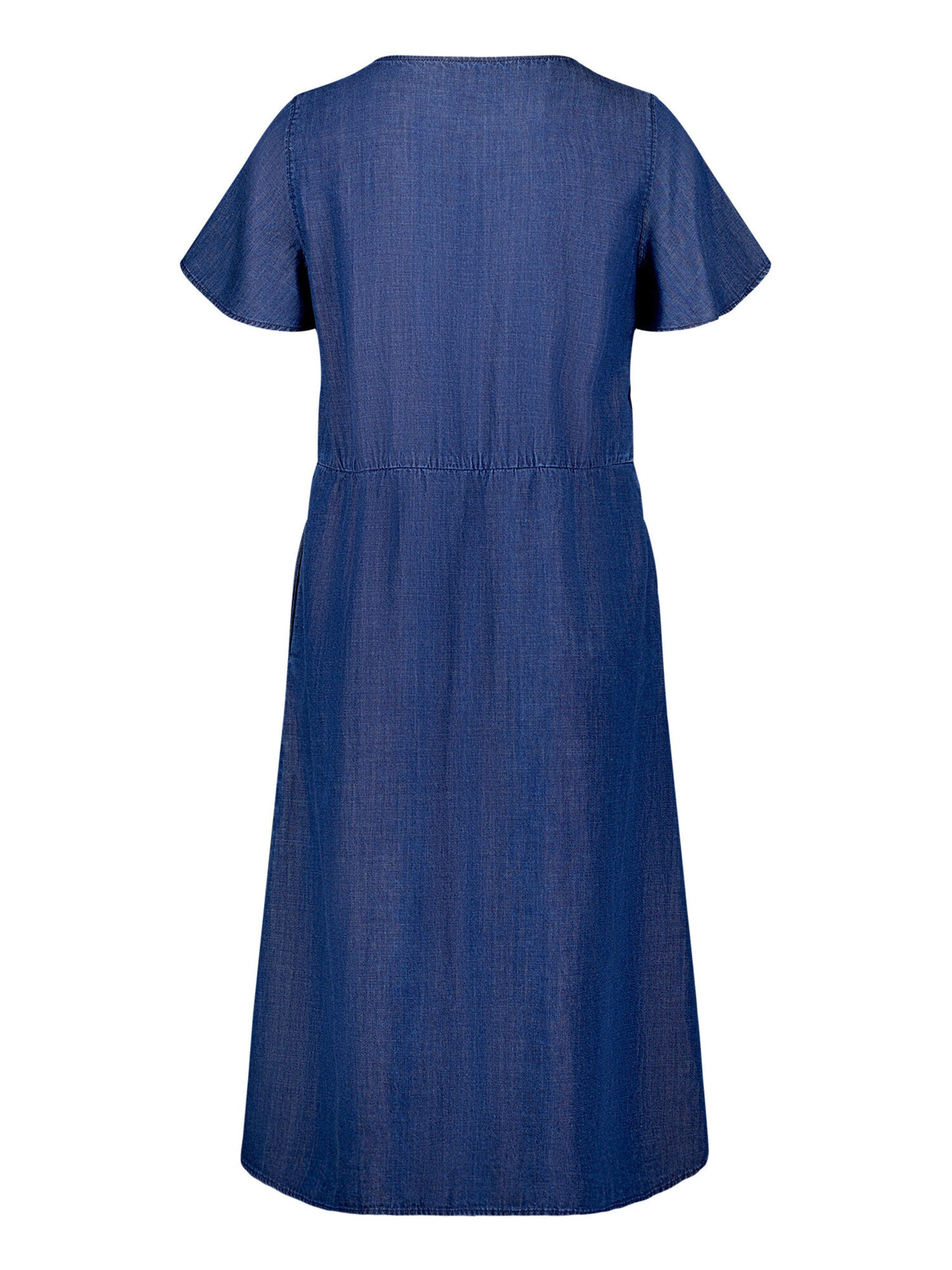 Cartoon Casual-Kleid mit Flügelärmeln in Blau
