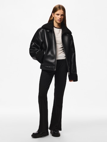 PIECES Flared Trousers 'PCLAYA' in Black