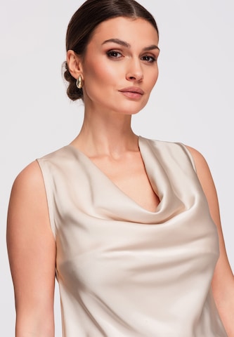 Ombre Top 'Satynowa' in Beige